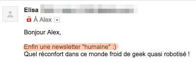 Témoignage d'Élisa
