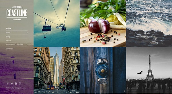 Coastline, un template WordPress portfolio