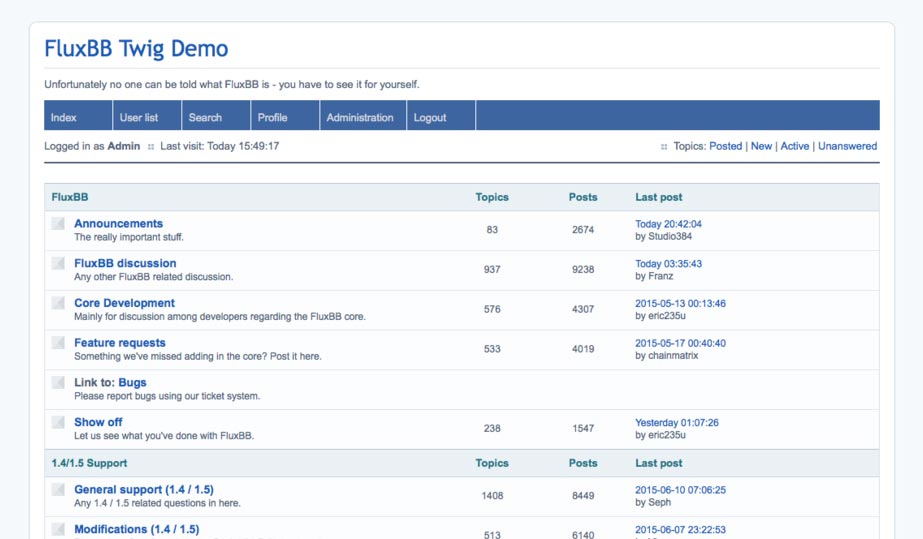 FluxBB CMS de forum