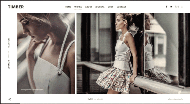 Le template WordPress spécial photographie Timber
