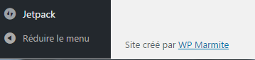 credit footer admin wpmarmite