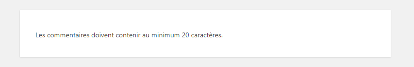erreur commentaire court wpmarmite