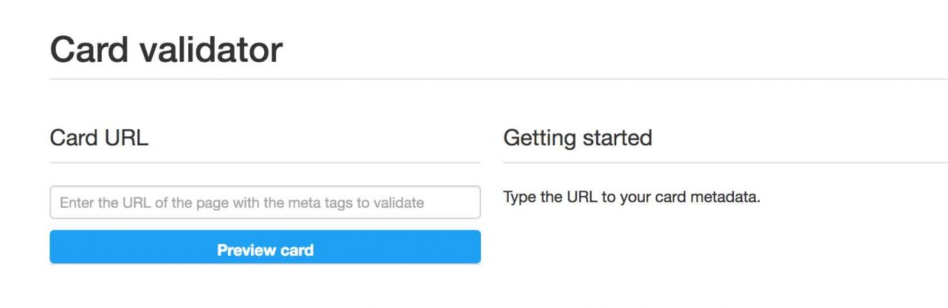 Procédure pour valider une Twitter Card