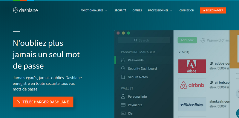 Dashlane Gérer ses mots de passe grâce à Dashlane
