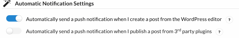 Notification automatique