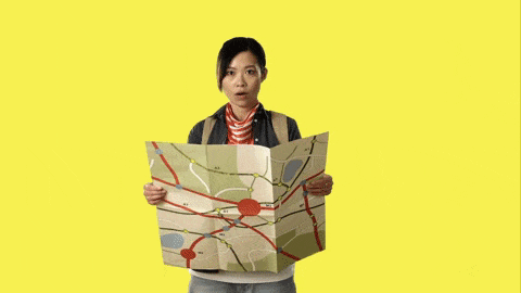 Lecture étonnée d'une carte routière
