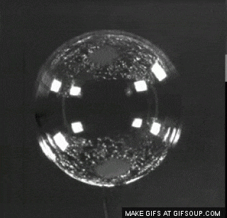 Bulle sur le point d'exploser