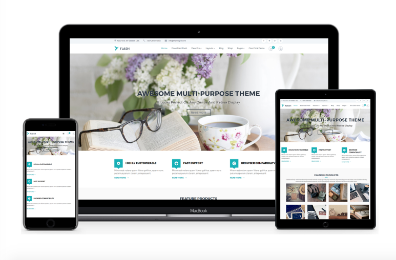 Exemple de site WordPress professionnel responsive.