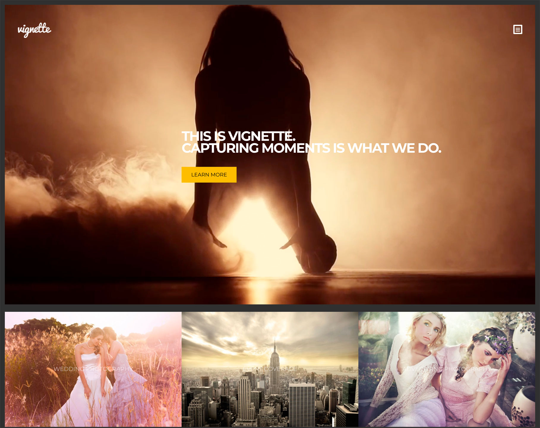 Vignette template WordPress