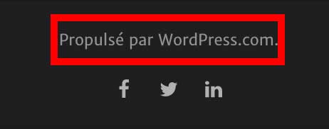 Footer de WordPress.com.