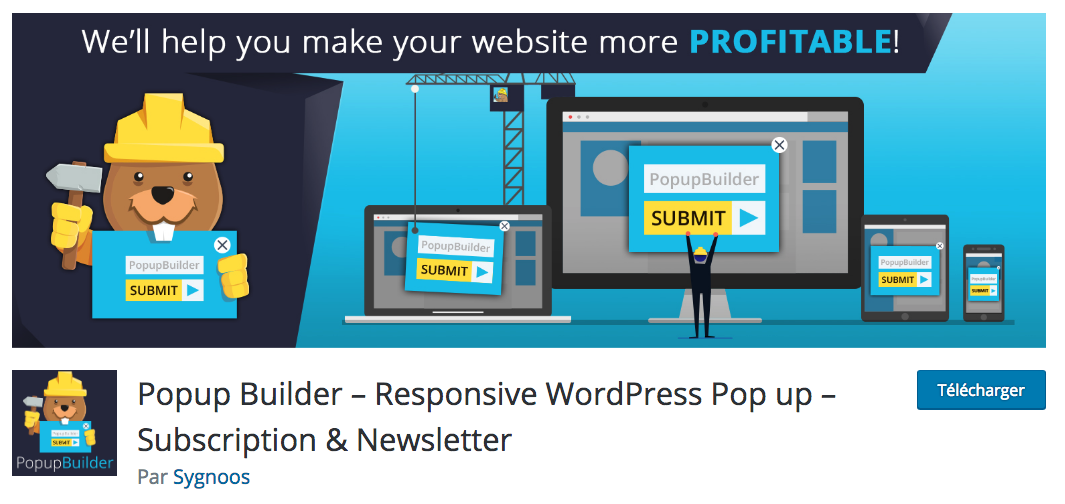 Le plugin Popup Builder pour WordPress