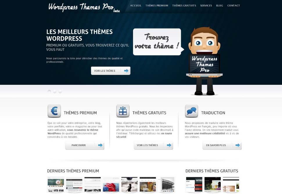 Le site WP Marmite à son lancement en 2011