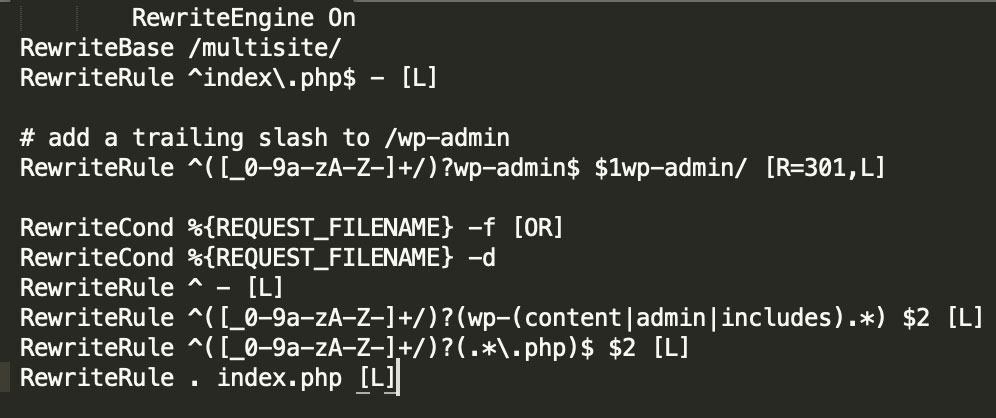 Code du fichier .htaccess