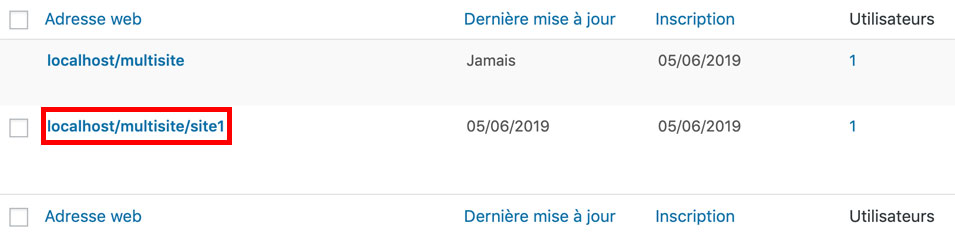 Local site numéro un