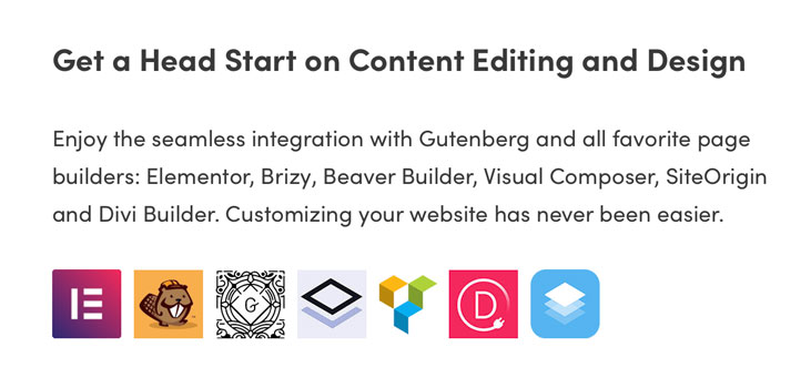 Les page builders compatibles avec Neve.