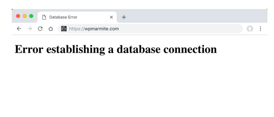 Erreur de connexion à la base de données WordPress.