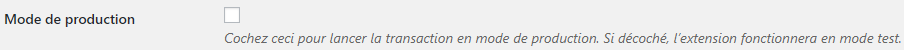 Stripe Payments activation du mode production