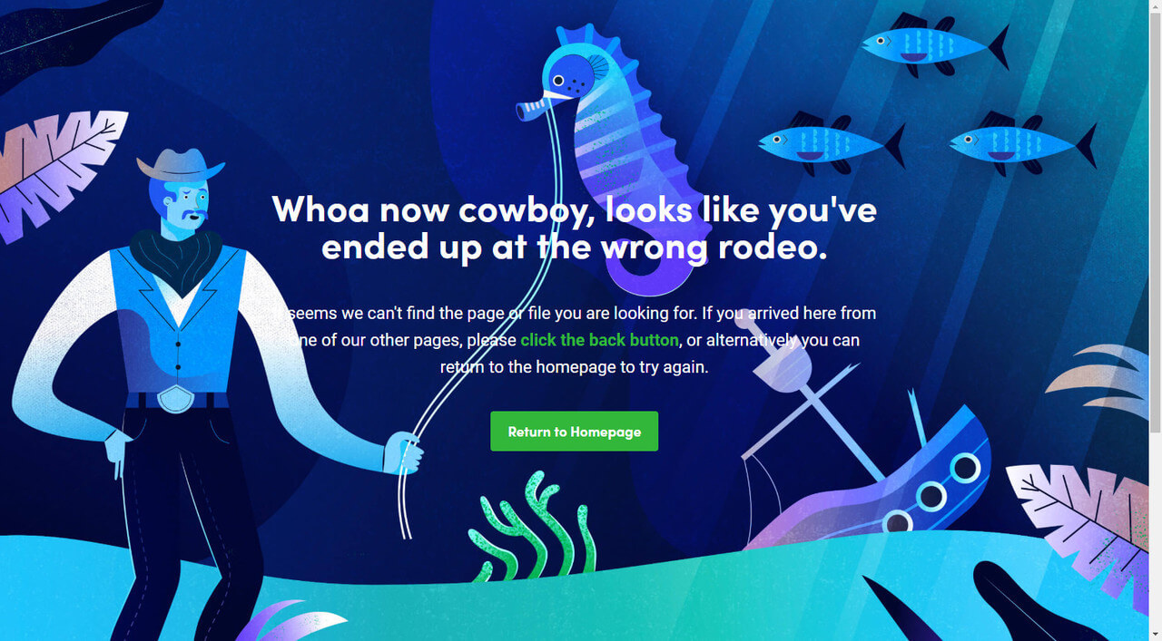 An example of a cool 404 page.