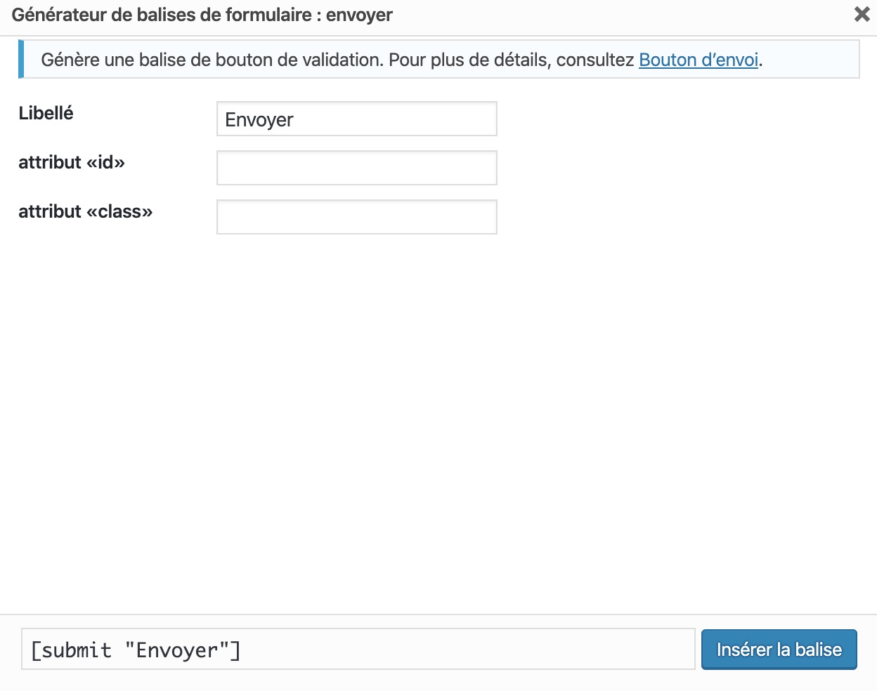 Balise Envoyer