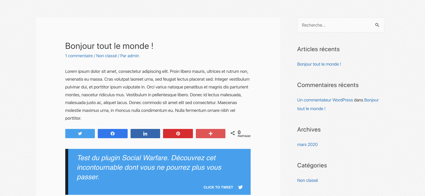 Le bouton More de l'extension