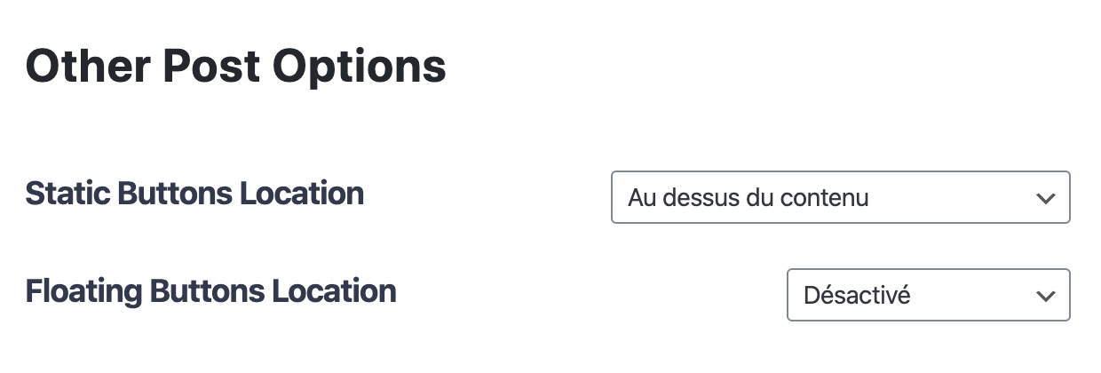 Autres options d'affichage