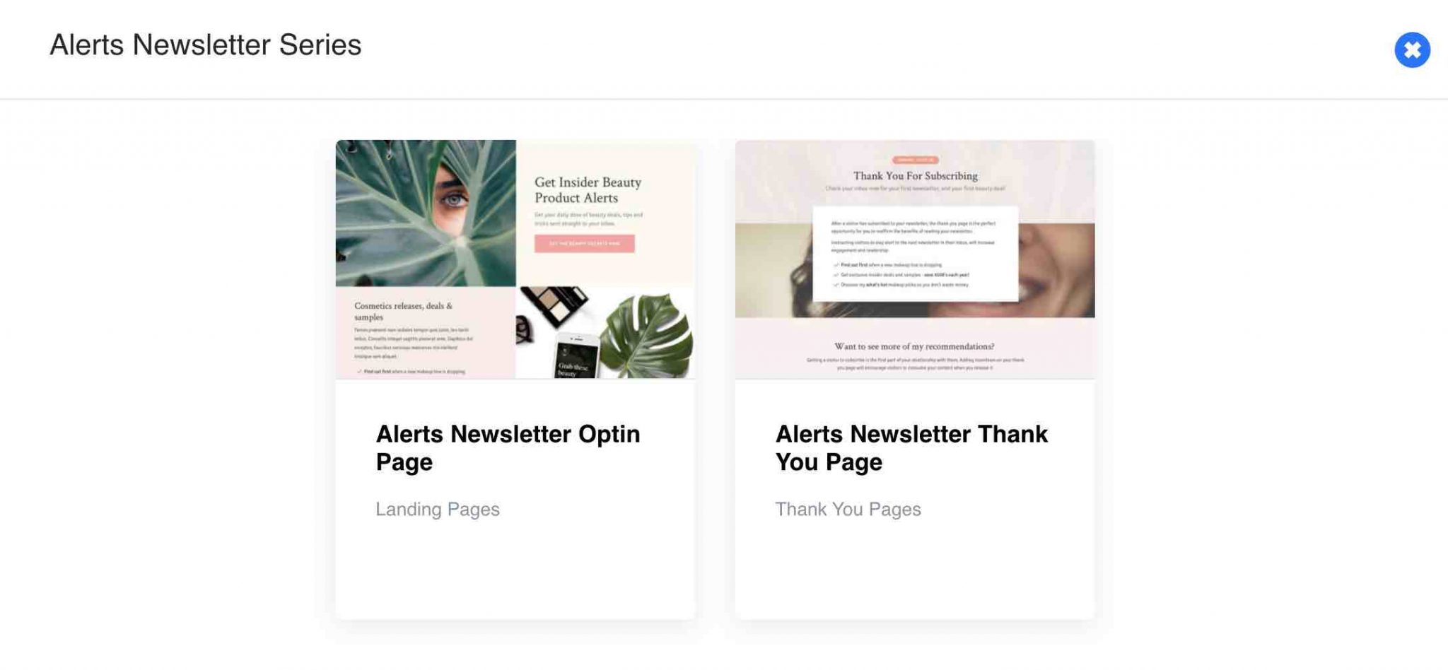 Newsletter d'OptimizePress