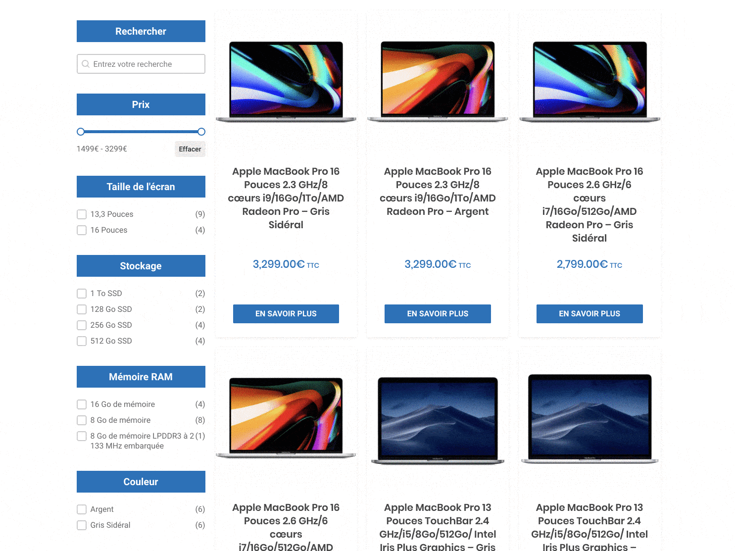 Un exemple de grille WordPress créée avec WP Grid Builder.