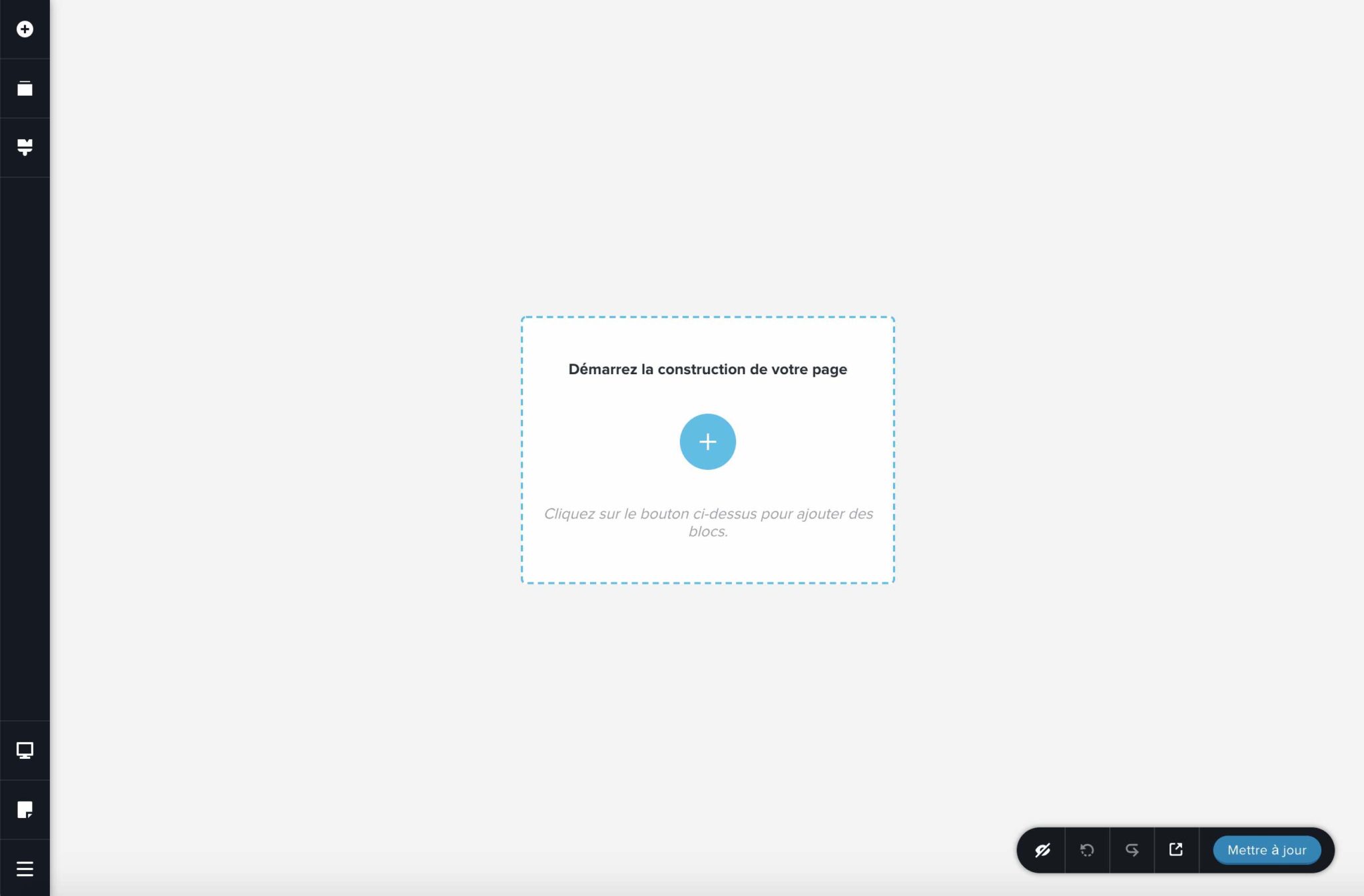 L'interface d'édition de Brizy