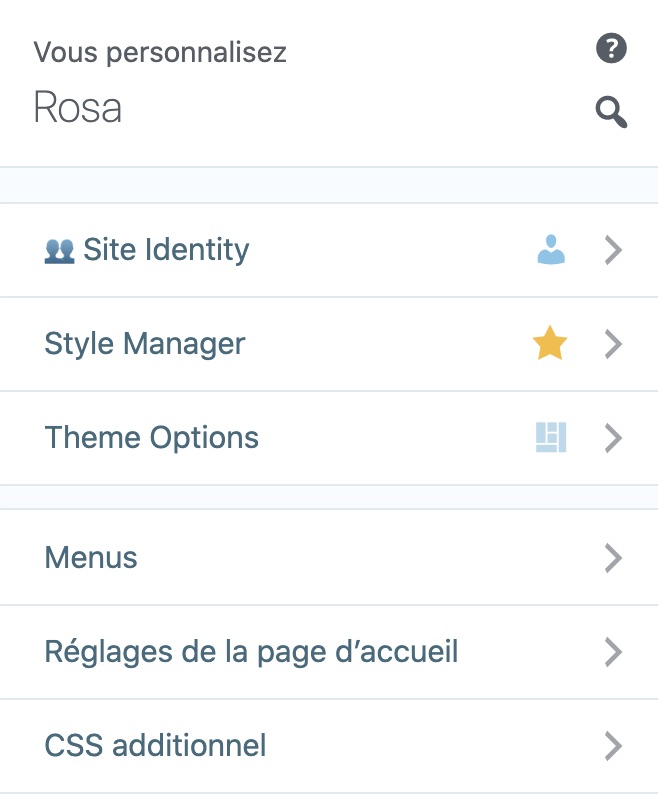 L'outil de personnalisation de Rosa2