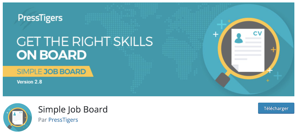 Le plugin Simple Job Board pour WordPress
