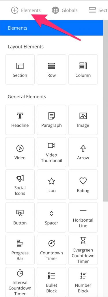 OptimizeBuilder elements