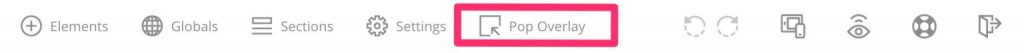 Pop Overlay menu optimizepress