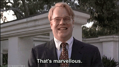Man saying that's marvelous