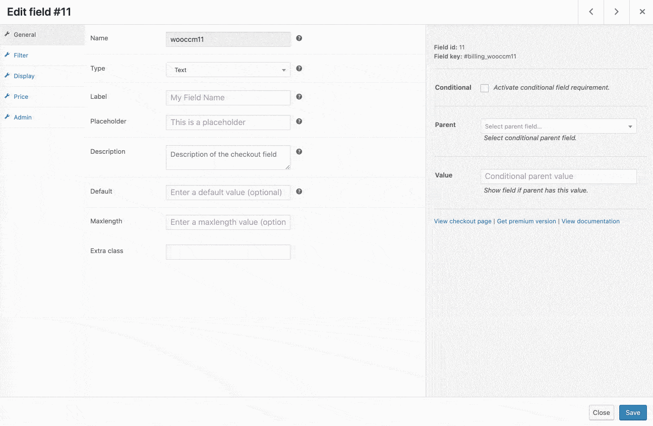 process to add a new select field with different options on woocommerce