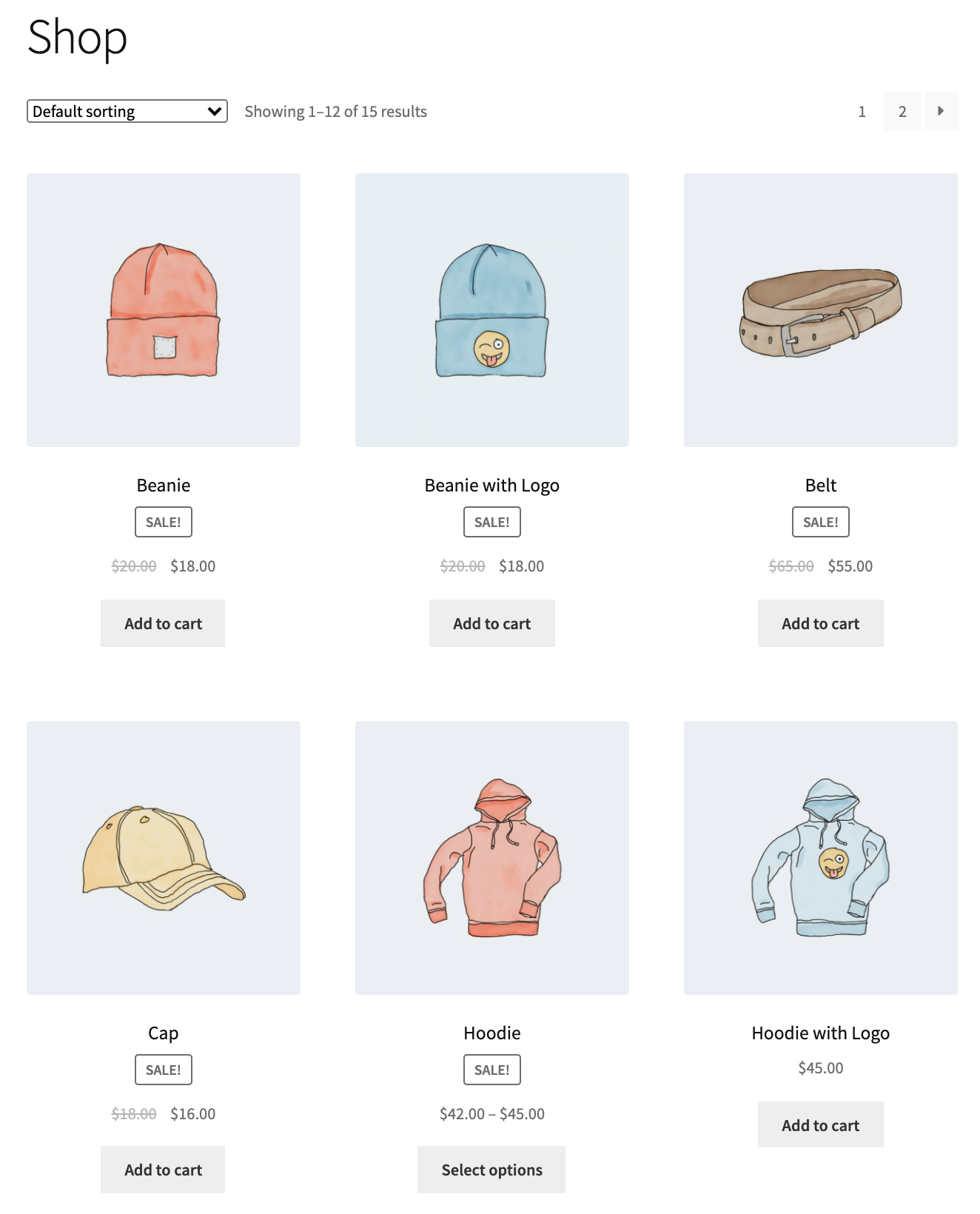 hoodies and t-shirts online store woocommerce