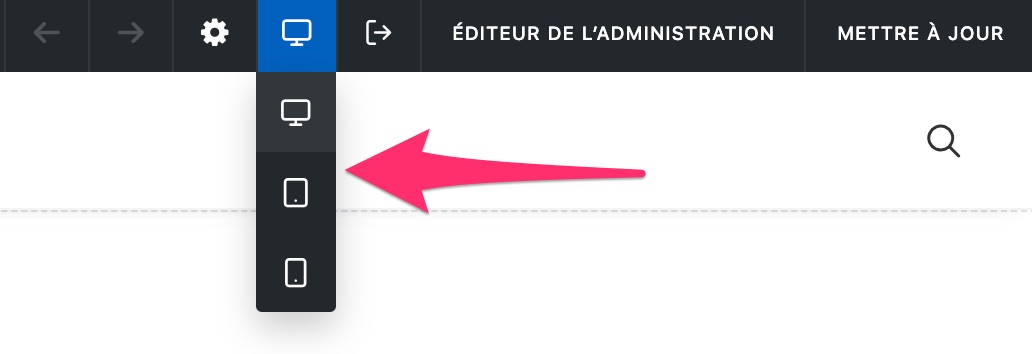 Les différents écrans adaptatifs d'Uncode