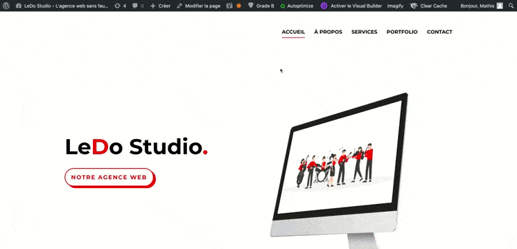 divi toolbox particle background demonstration
