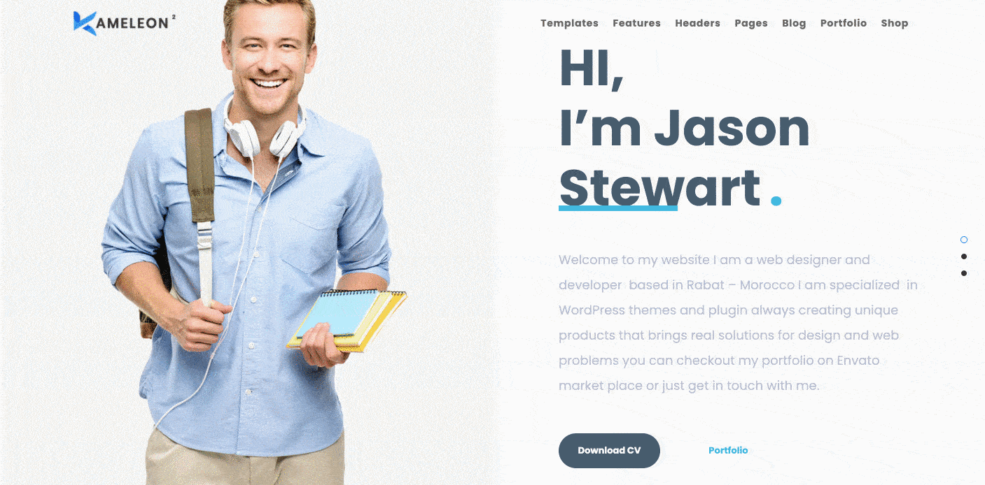 kameleon innovative wordpress theme preview