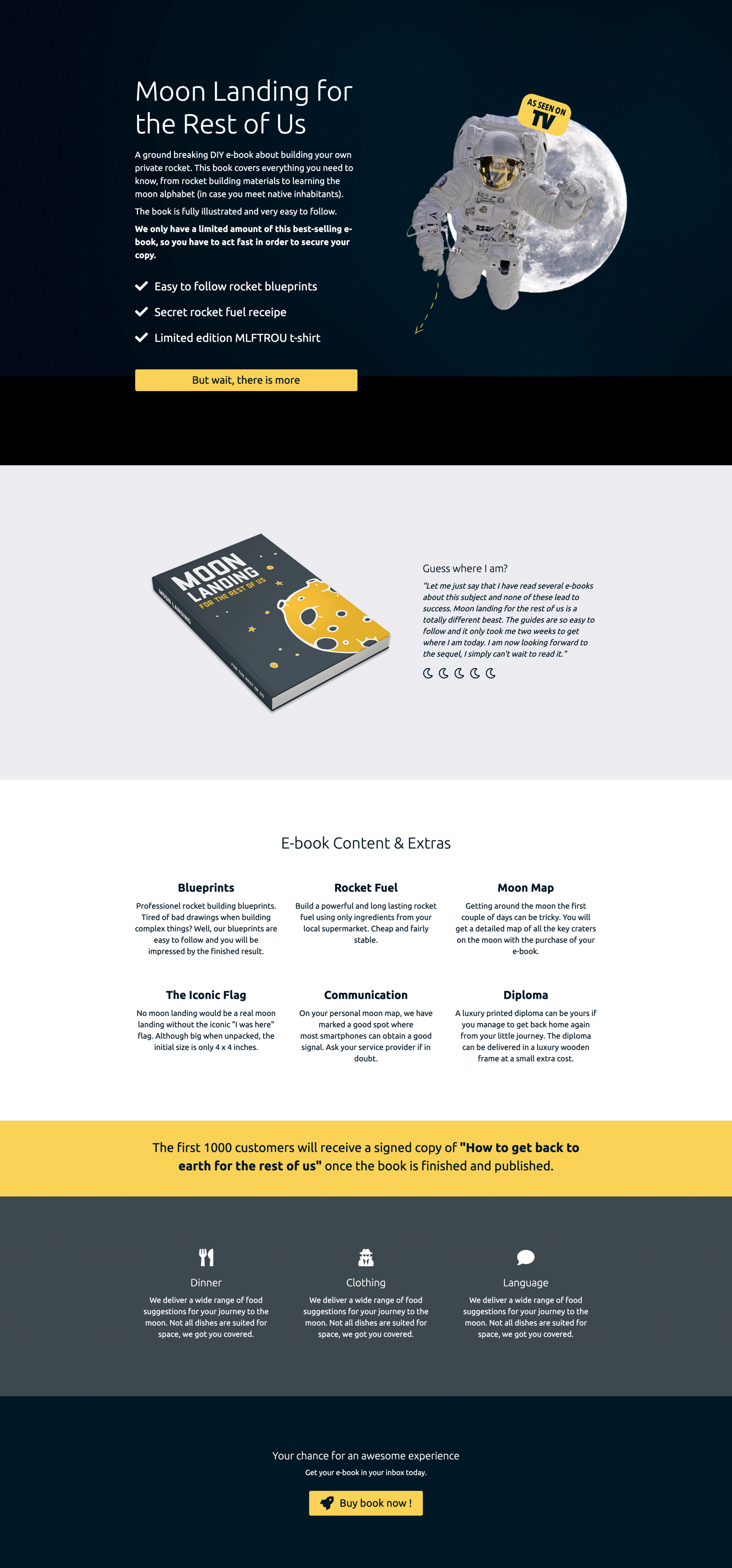 Un exemple de landing page proposée par le constructeur de page Beaver Builder.