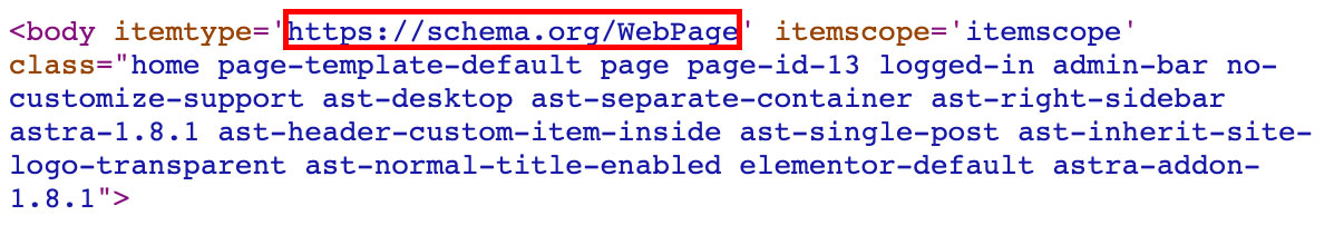 Astra shcema.org example