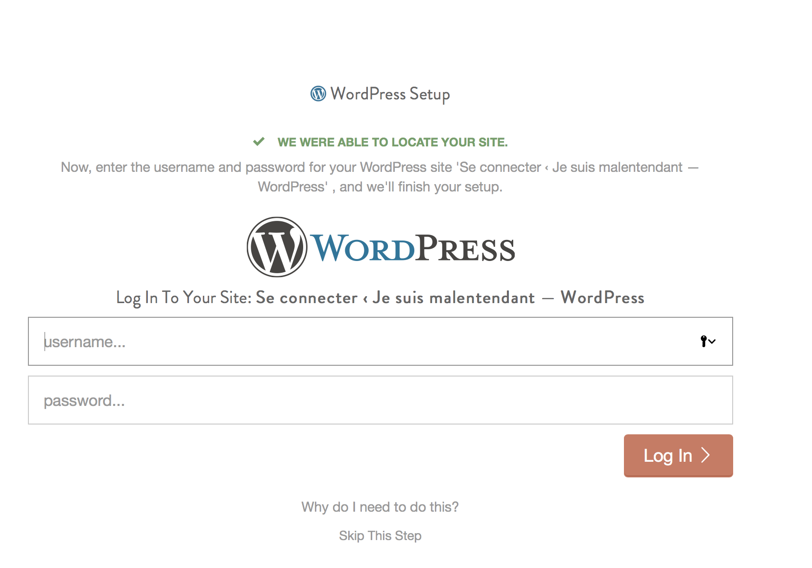 log in to your site on wordpress to connect to coschedule