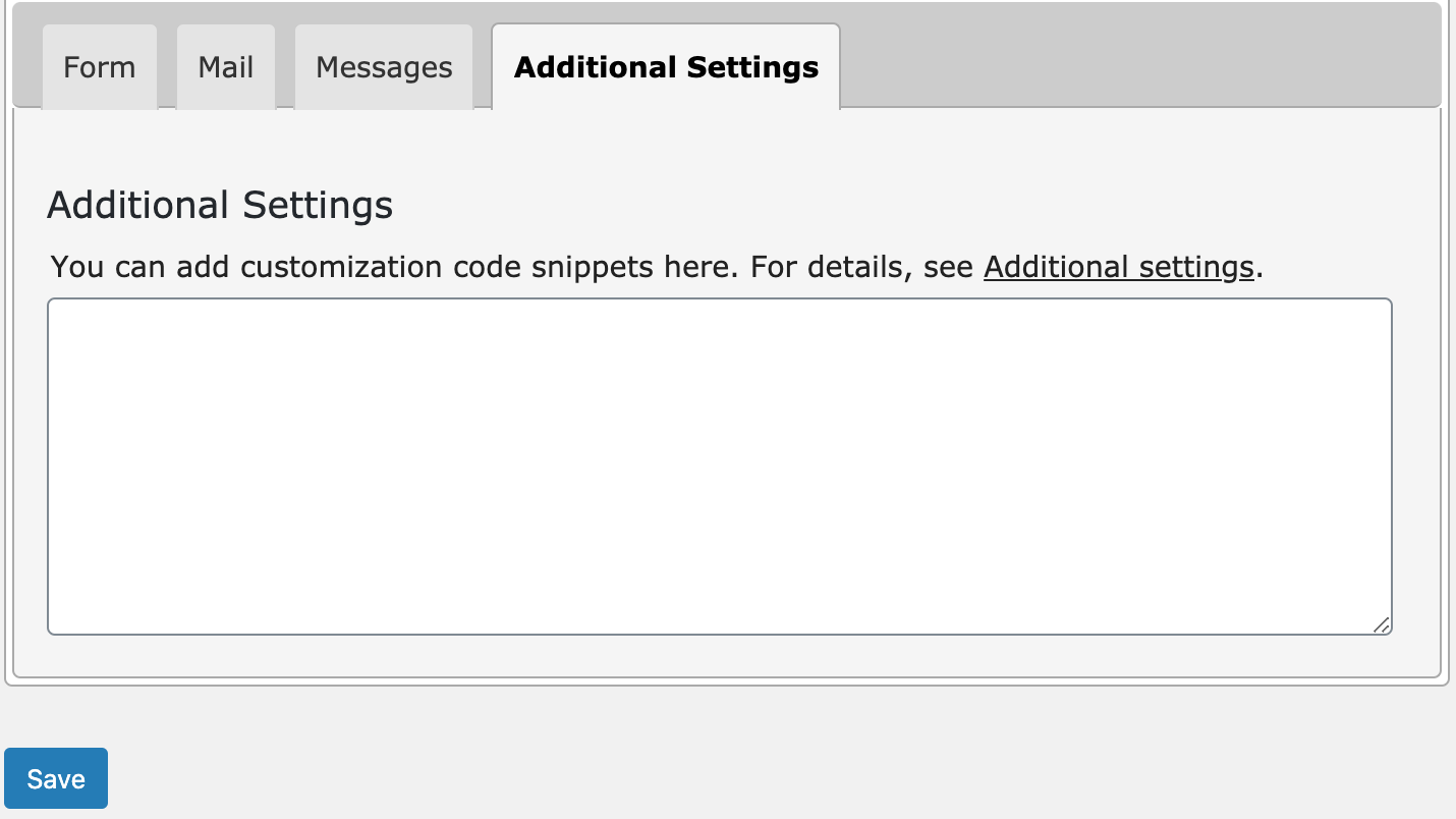 additional settings of contact form 7