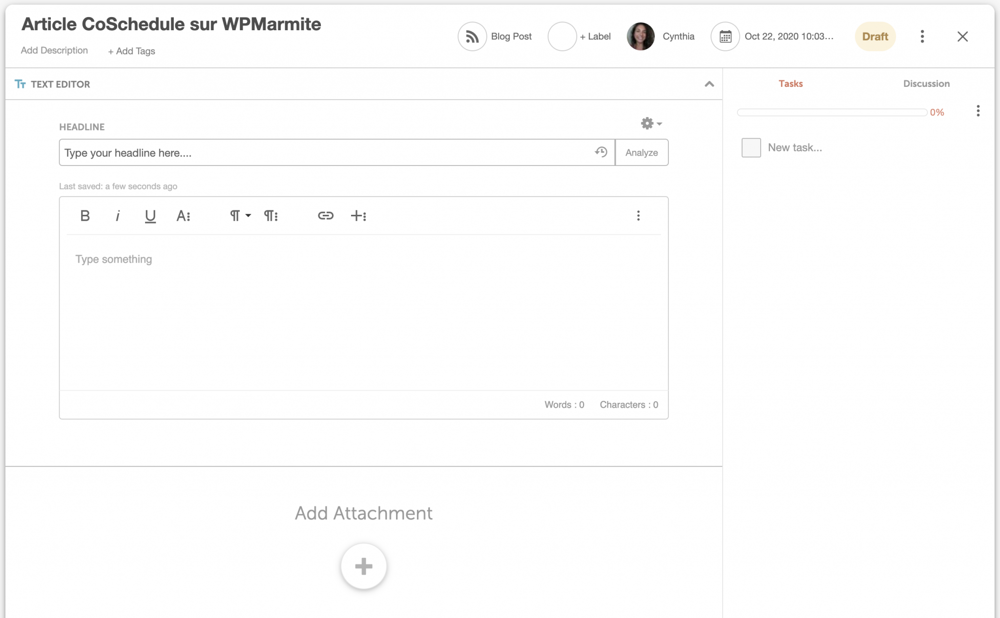 nouvel article de blog sur coschedule