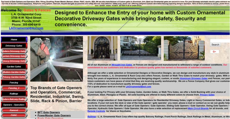 Example of website with too much content in heavy blocks.