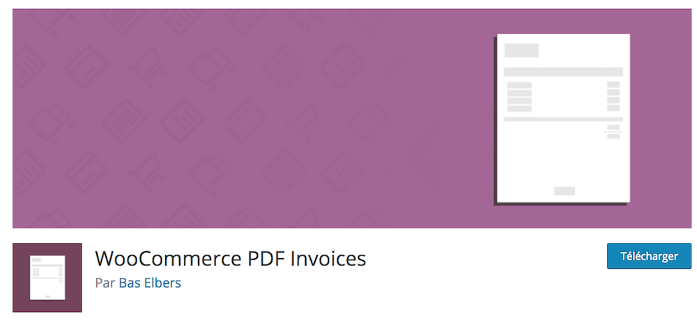 Le plugin WooCommerce PDF Invoices