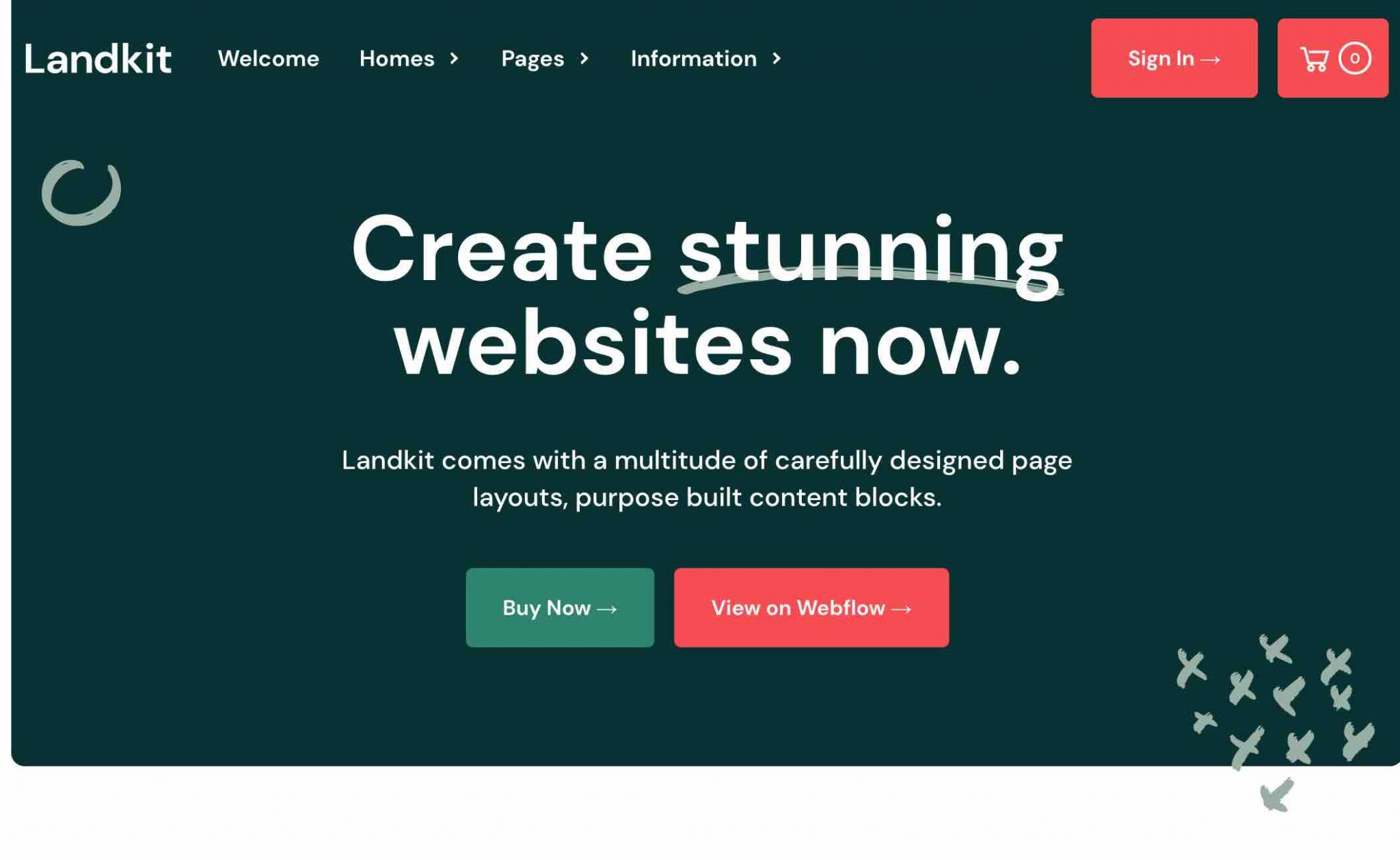 Le template Landkit Ecommerce