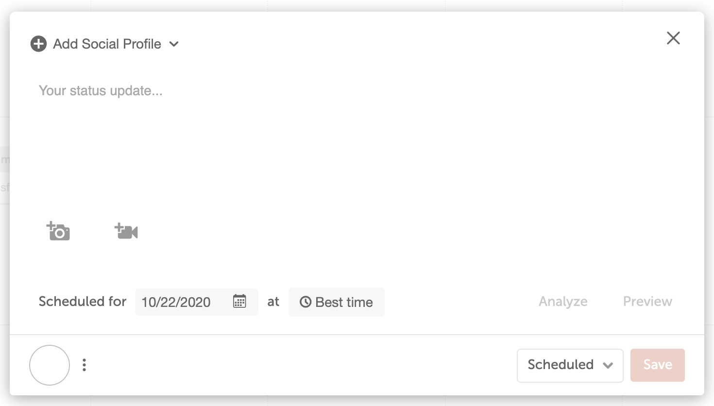 schedule social post on coschedule