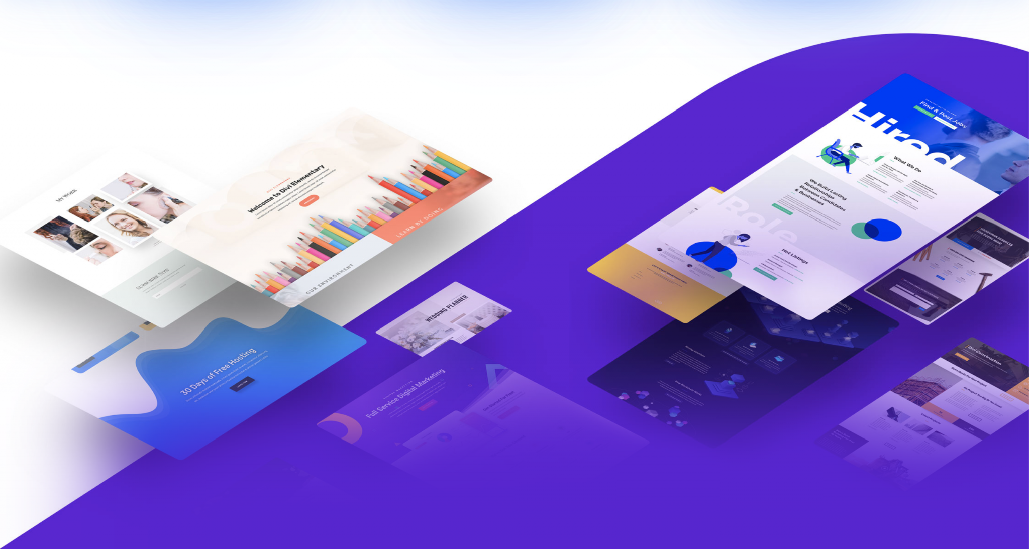 Exemples de mises en pages avec Divi