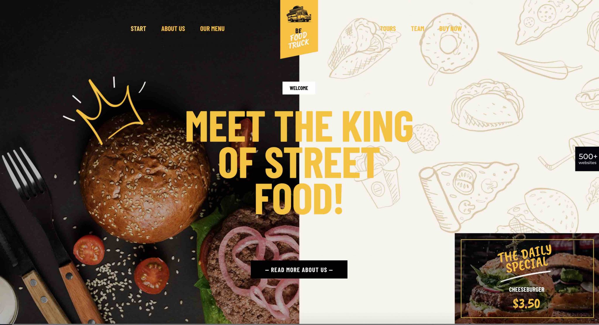 Food Truck template demo of BeTheme