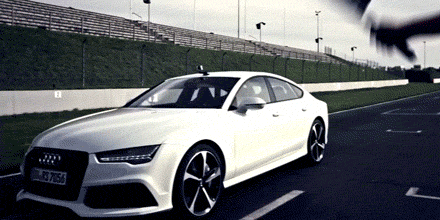 White racing car ready for the race.